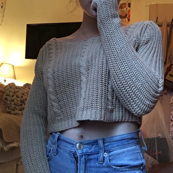 Urban Outfitters tan cropped sweater - Picture 3 of 4
